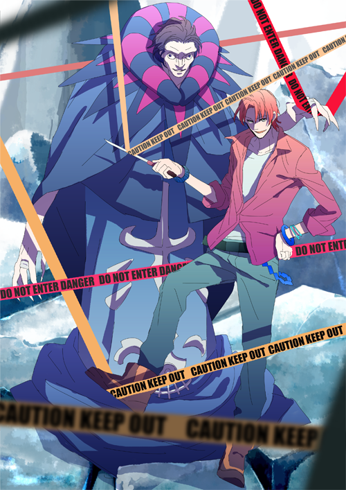 2boys, akkc, bad_id, bad_pixiv_id, caution_tape, fate/stay_night, fate/zero, fate_(series)