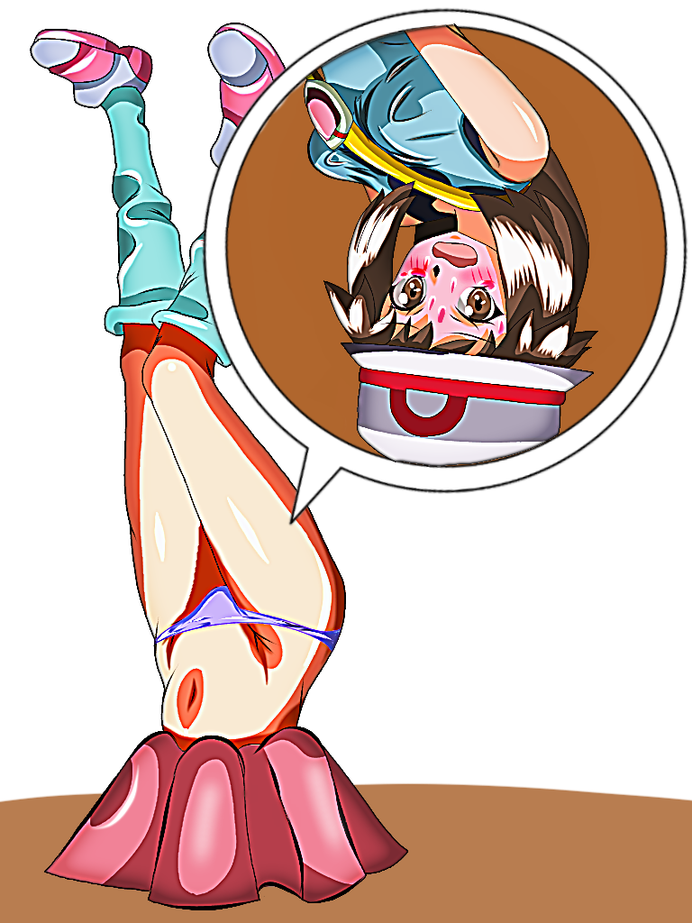 commentary_request, inugami-ke_no_ichizoku_pose, leaf_(pokemon), masalu_kai, nintendo, panties, pantyshot, pokemon