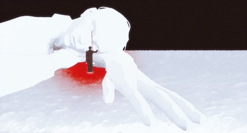 2boys, arm_pillow, black_coat, bleeding, blood, bloody_tears, coat, color_contrast