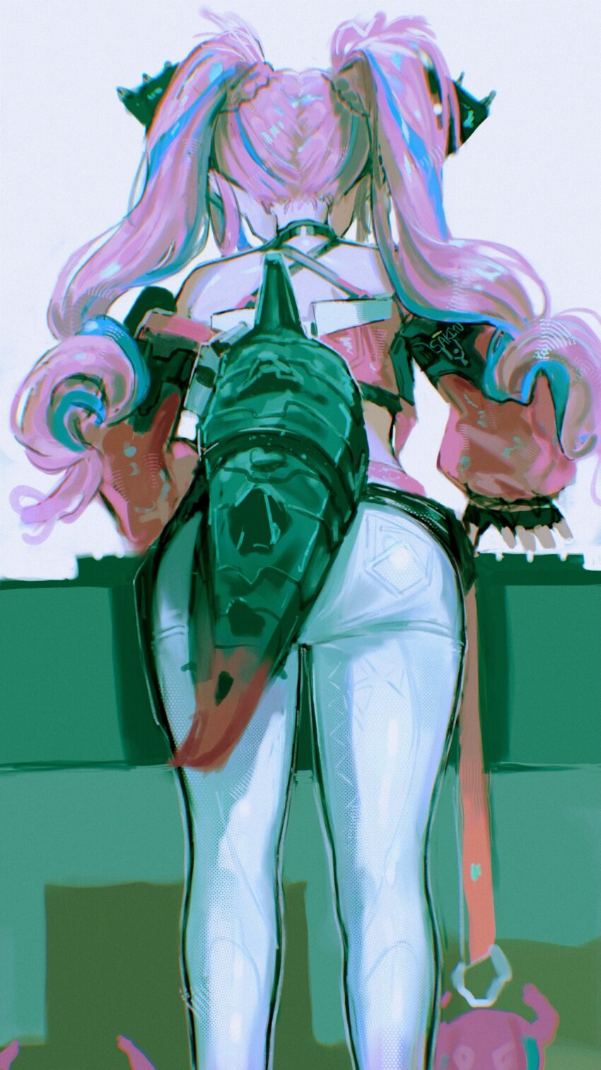 1girl, absurdres, arknights, arknights:_endfield, ass, belt, highres, pants