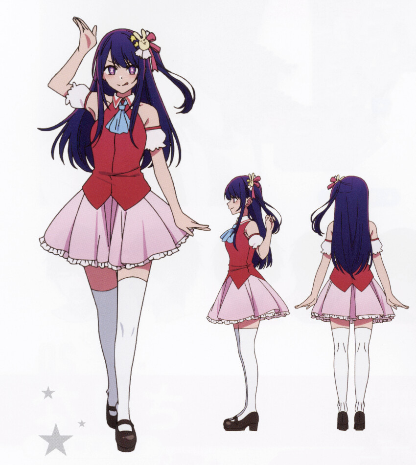 1girl, :p, absurdres, black_shoes, blush, detached_sleeves, dress, frills