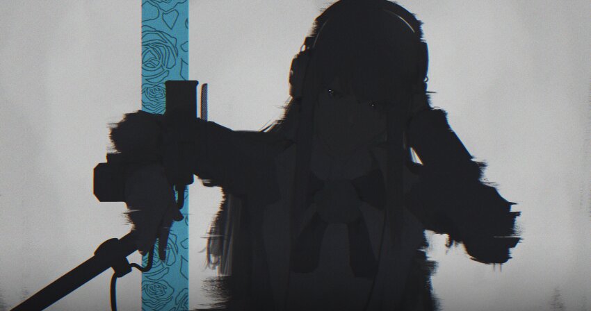 1girl, absurdres, ado_(utaite), chando_(ado), commentary, eien_001, english_commentary, glitch