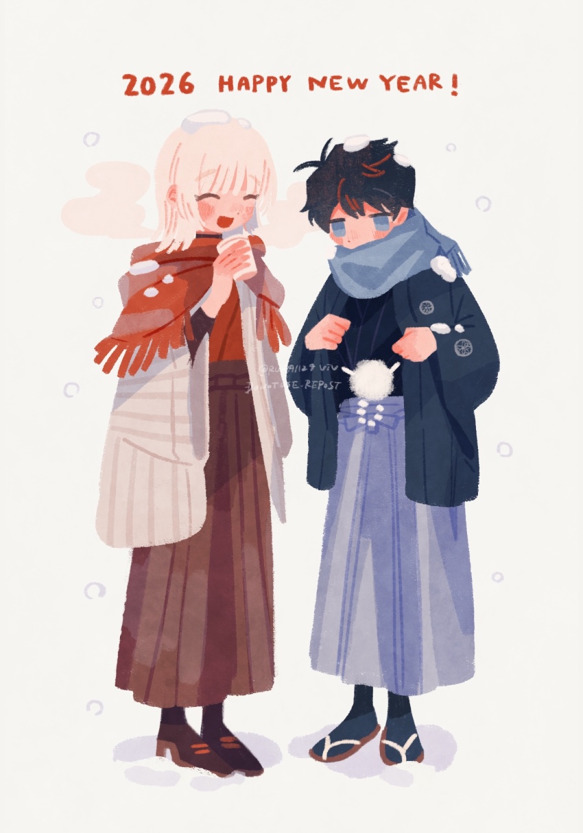 2026, :d, ^_^, akinashi_haru, artist_name, black_hair, black_kimono, black_mouth