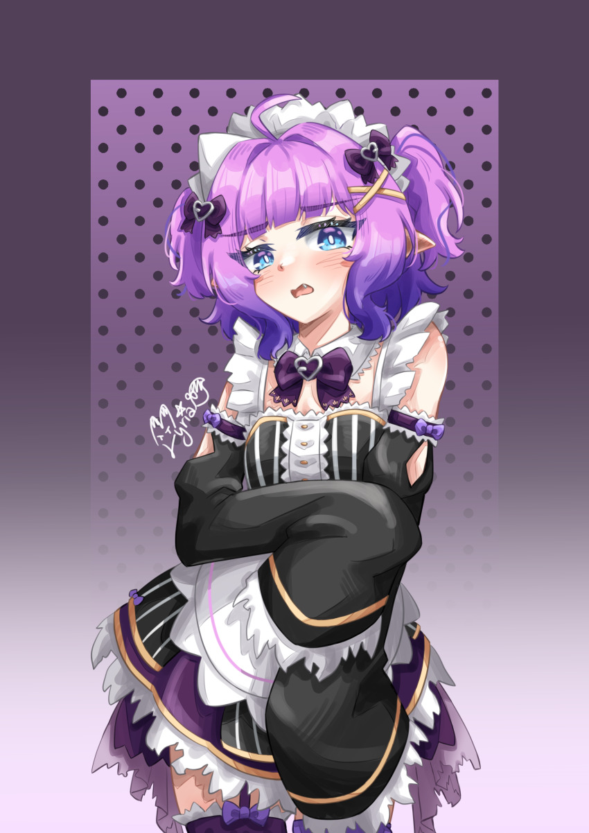 1girl, absurdres, alternate_color, black_dress, black_sleeves, blue_eyes, commentary_request, dress