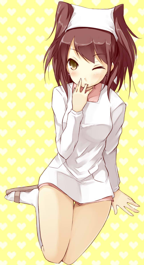 1girl, atlus, bad_id, bad_pixiv_id, bandana, blush, brown_eyes, brown_hair