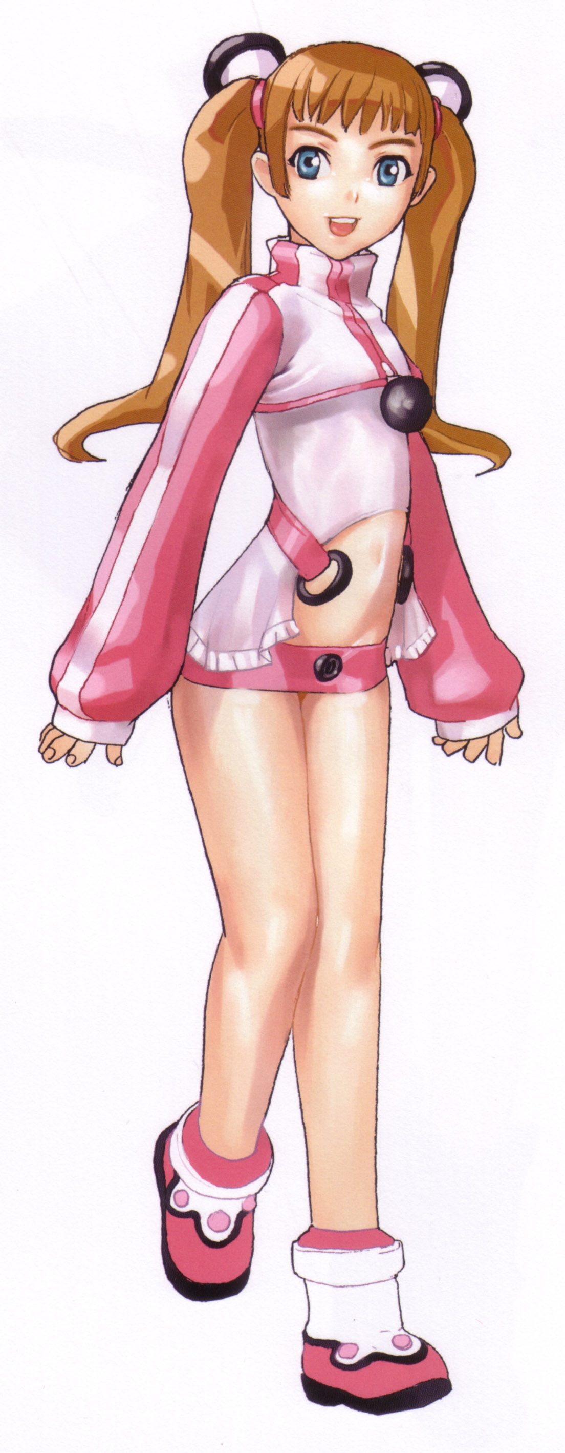 00s, 1girl, absurdres, amy_(bakuretsu_tenshi), bakuretsu_tenshi, belt, belt_skirt, blue_eyes