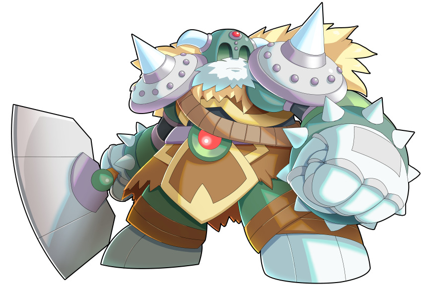 1boy, absurdres, armor, armored_boots, beard, blue_helmet, boots, commentary