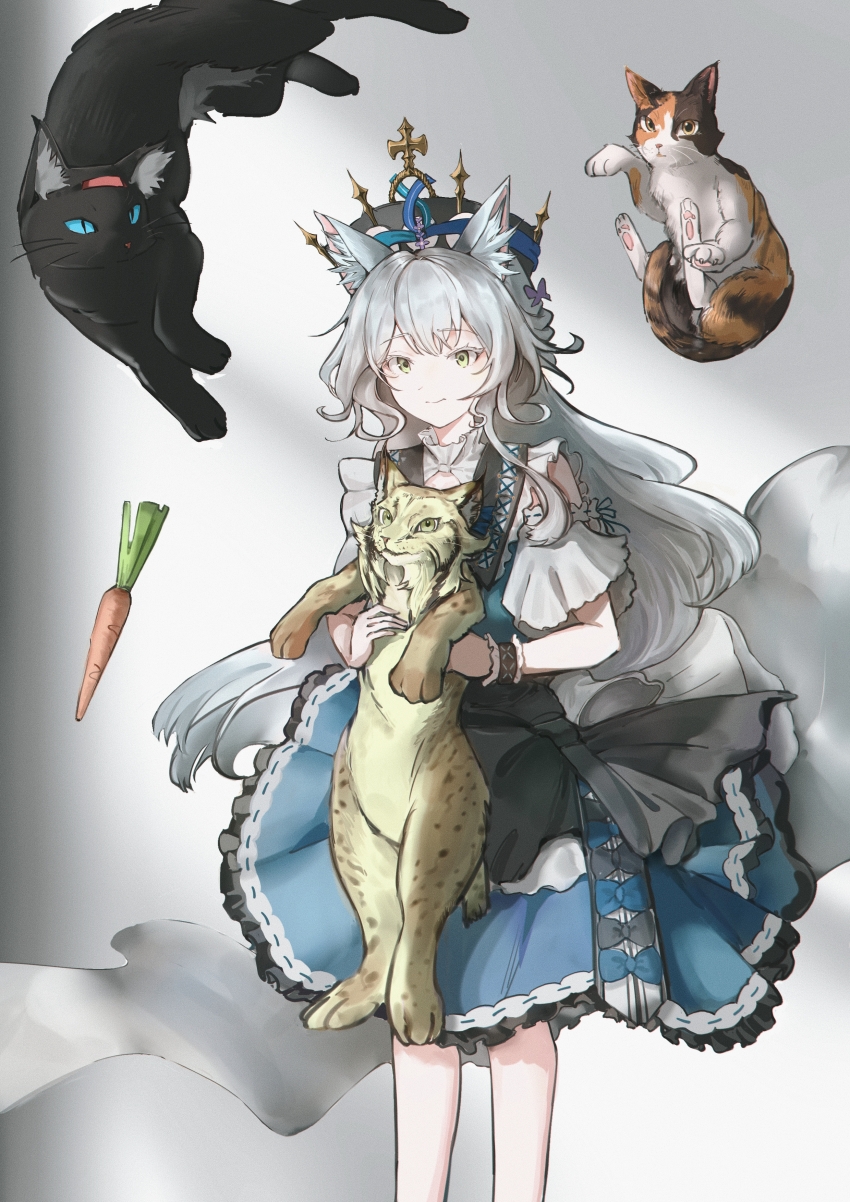 1girl, absurdres, animal, animal_ear_fluff, animal_ears, animalization, arknights, blaze_(arknights)