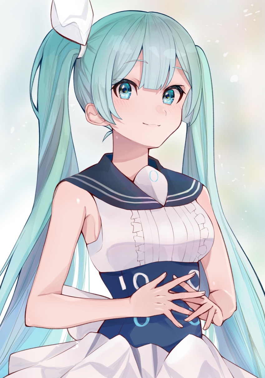 1girl, aqua_halo, black_sailor_collar, blue_archive, blue_eyes, blue_hair, blush, bow