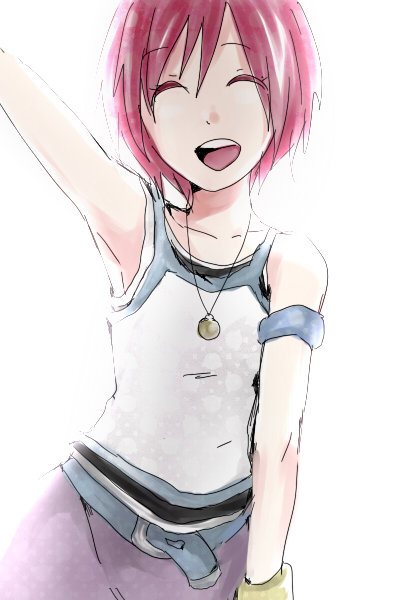 1girl, bad_id, bad_pixiv_id, closed_eyes, female_focus, iori-amu, jewelry, kairi_(kingdom_hearts)