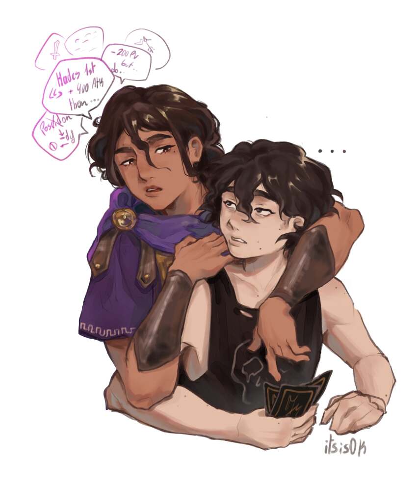 1boy, 1girl, bangle, black_eyes, black_hair, black_shirt, bracelet, card