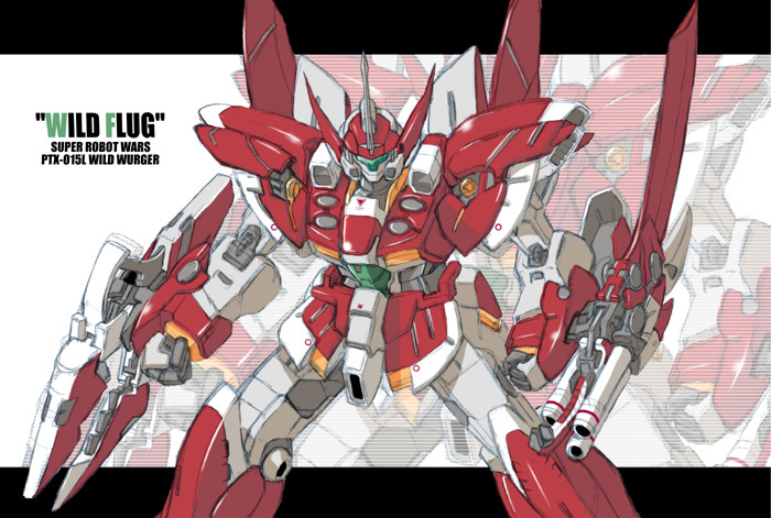 banpresto, character_name, kyogoku_shin, mecha, no_humans, robot, solo, super_robot_wars, wild_wurger, zoom_layer