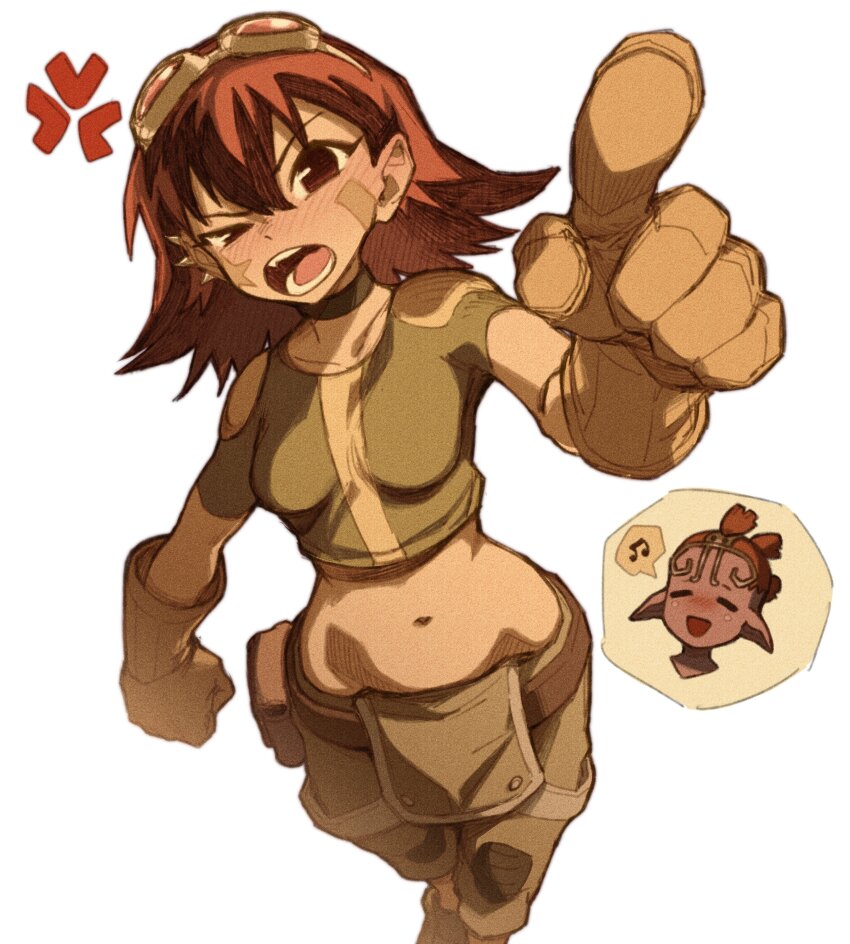 1boy, 1girl, absurdres, anger_vein, blush, bsapricot, chibi, chibi_inset