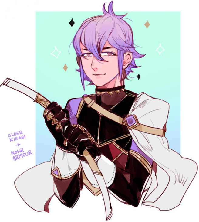 1boy, 1girl, bow, duckhymn, fire_emblem, fire_emblem_fates, kiragi_(fire_emblem), looking_at_viewer