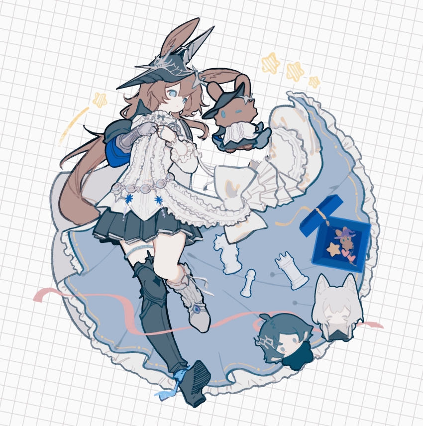 1girl, absurdres, amiya_(arknights), amiya_(guard)_(arknights), amiya_(guard)_(in_a_myriad_of_universes)_(arknights), animal_ears, arknights, armor