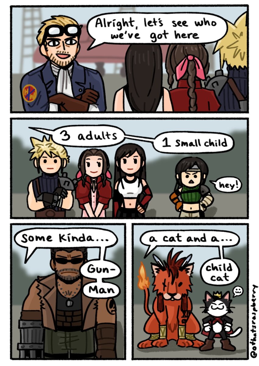 3boys, 3girls, :3, :|, aerith_gainsborough, animal, armor, ascot