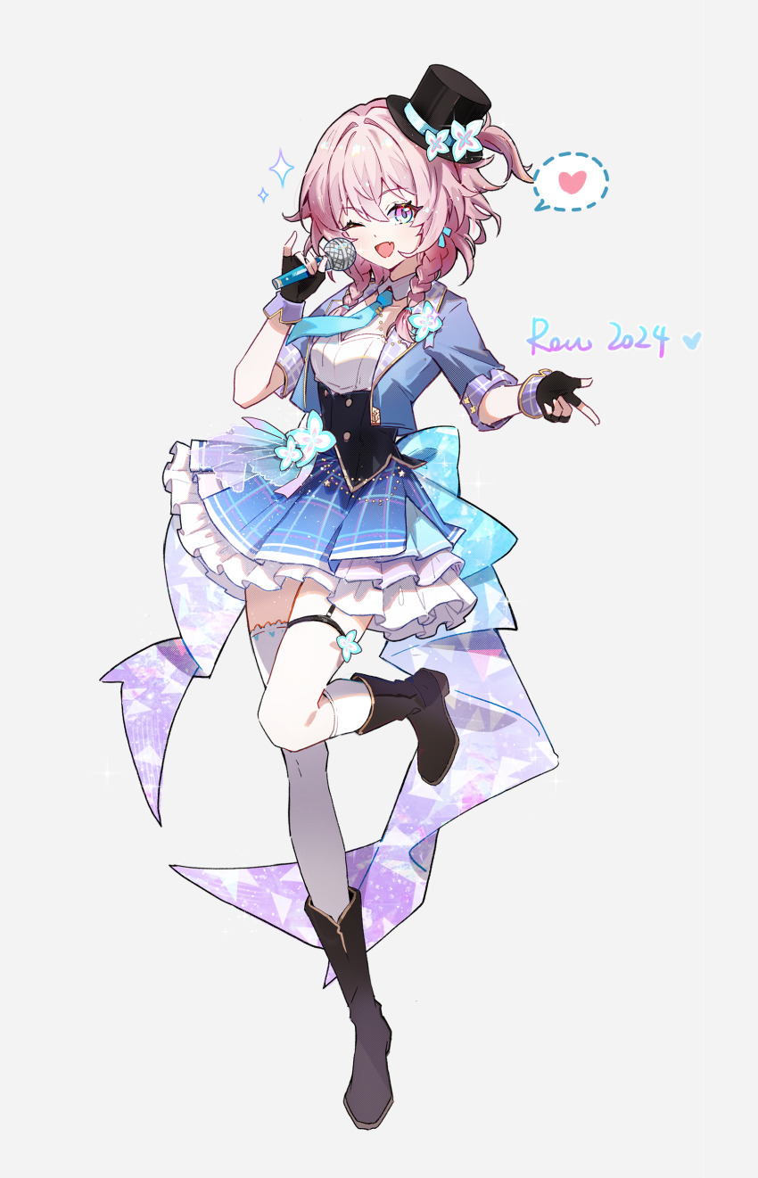 1girl, 2024, absurdres, adapted_costume, back_bow, black_boots, black_corset, black_gloves