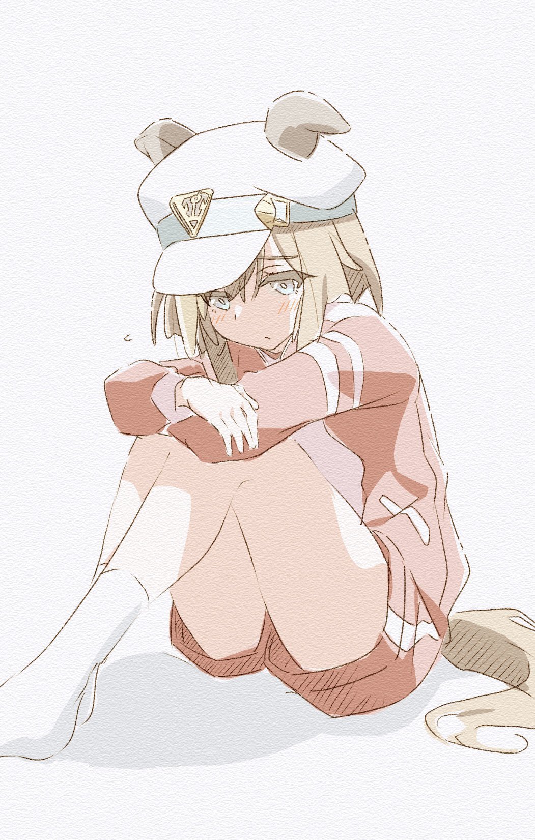 1girl, animal_ears, blue_eyes, blush, brown_hair, cheval_grand_(umamusume), ear_covers, ears_through_headwear