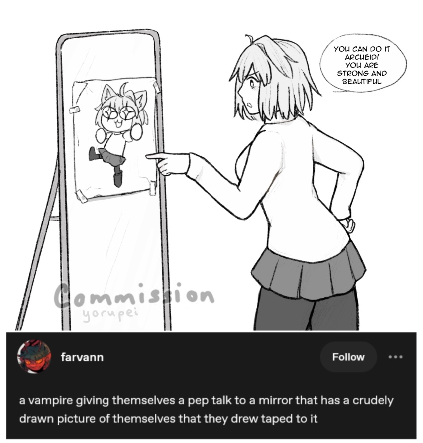 +_+, 1girl, :3, ahoge, animal_ears, arcueid_brunestud, arms_up, artist_name