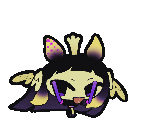 1girl, animated, animated_gif, black_dress, black_eyes, black_hair, chibi, crown