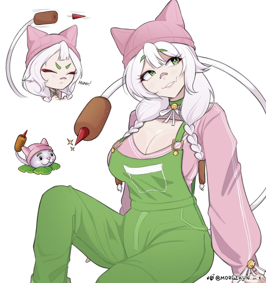 1girl, animal_ear_headwear, animal_ears, animal_hat, bandaid, bandaid_on_face, bandaid_on_nose, beanie