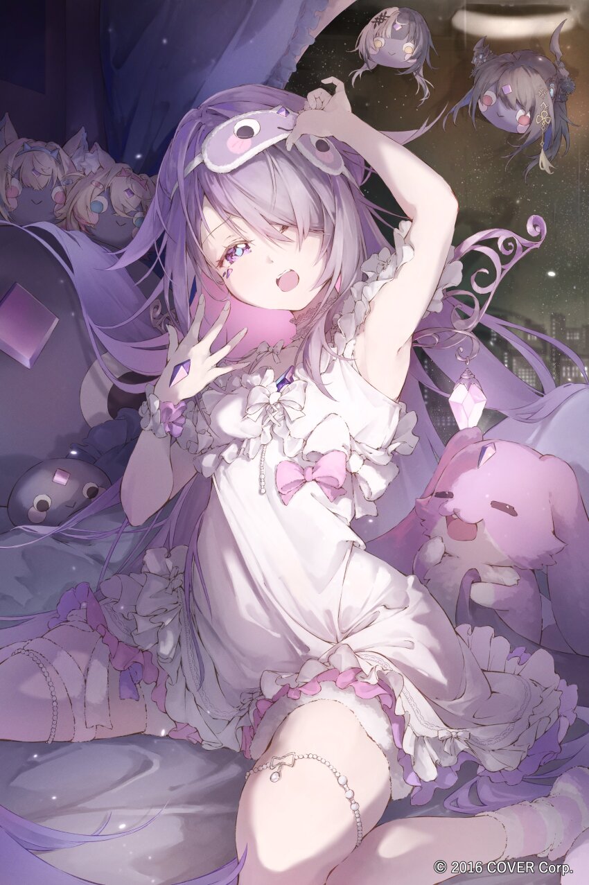 1girl, absurdres, arm_up, armpits, asahi_tsujino, bad_id, bad_twitter_id, chemise