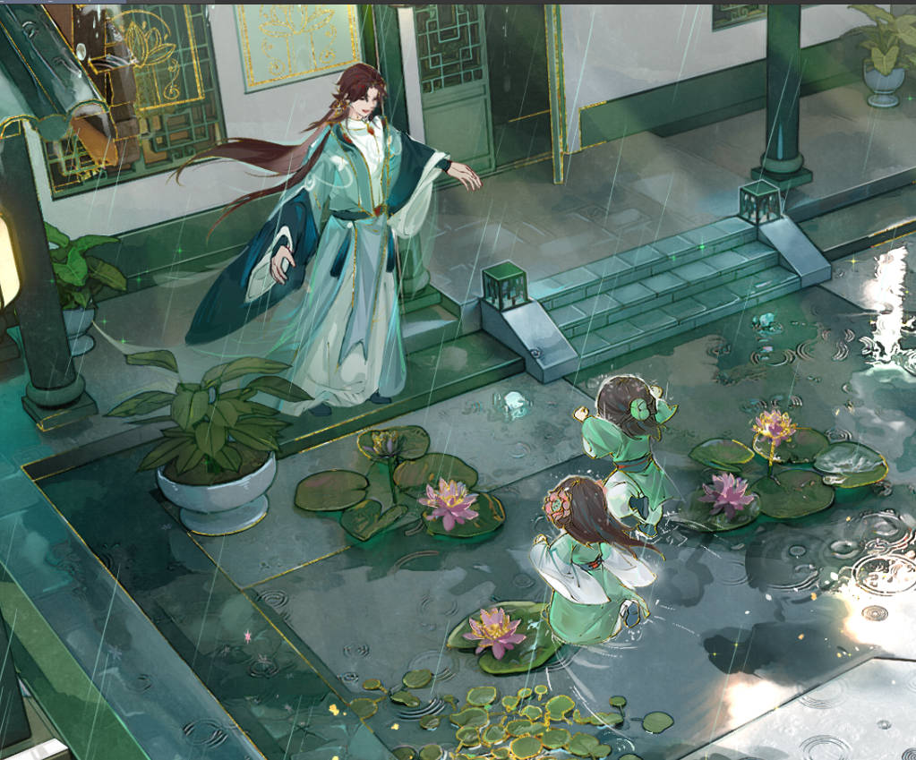 1girl, 2boys, :d, ^_^, age_difference, aged_down, aqua_coat, architecture