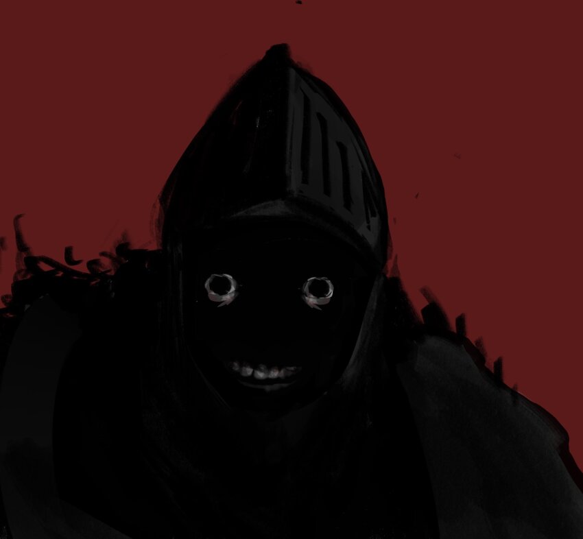 1boy, black_eyes, black_souls, dark_particles, dilated_pupils, eyes_in_shadow, face_in_shadow, grimm_(black_souls)