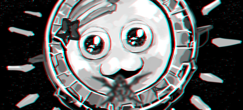 :3, blurry, blurry_foreground, commentary_request, greyscale, halberd_(airship), highres, kirby:_planet_robobot