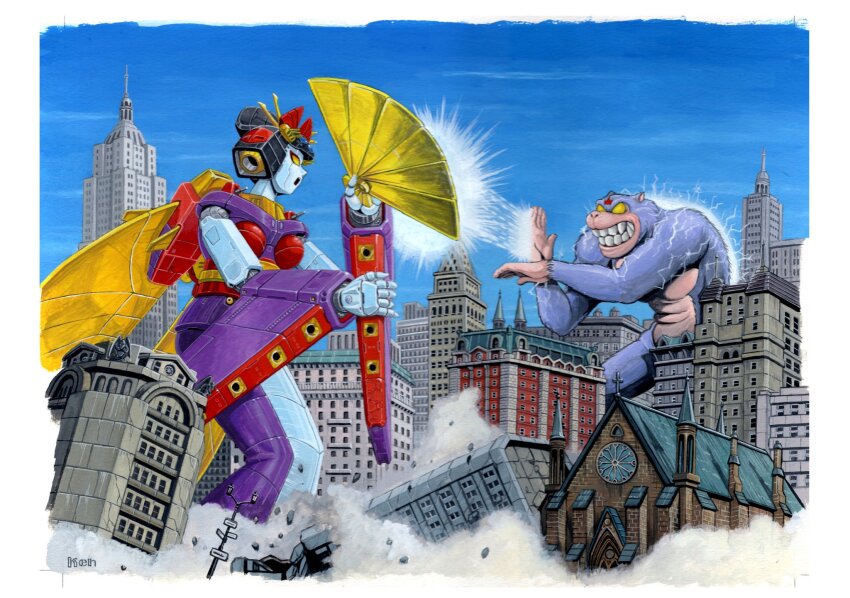 animal, artist_name, blank_eyes, blocking, blue_fur, blue_sky, body_fur, building