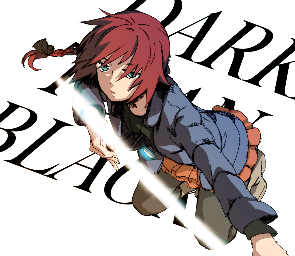 1girl, aqua_eyes, bad_id, bad_pixiv_id, boots, darker_than_black, female_focus, ikadako, long_hair, pantyhose, red_hair, solo, suou_pavlichenko