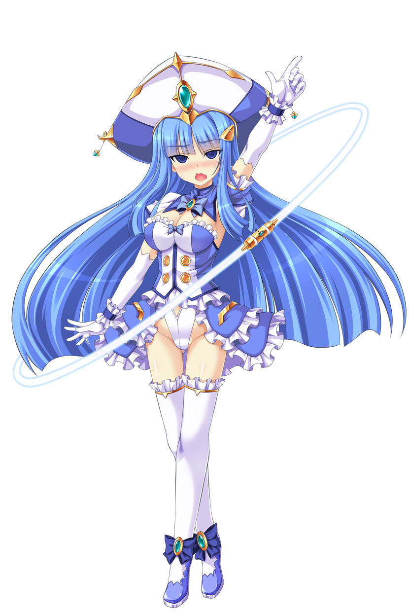 1girl, aoi_masami, arm_up, arty_rain, blue_bow, blue_eyes, blue_hair, blush