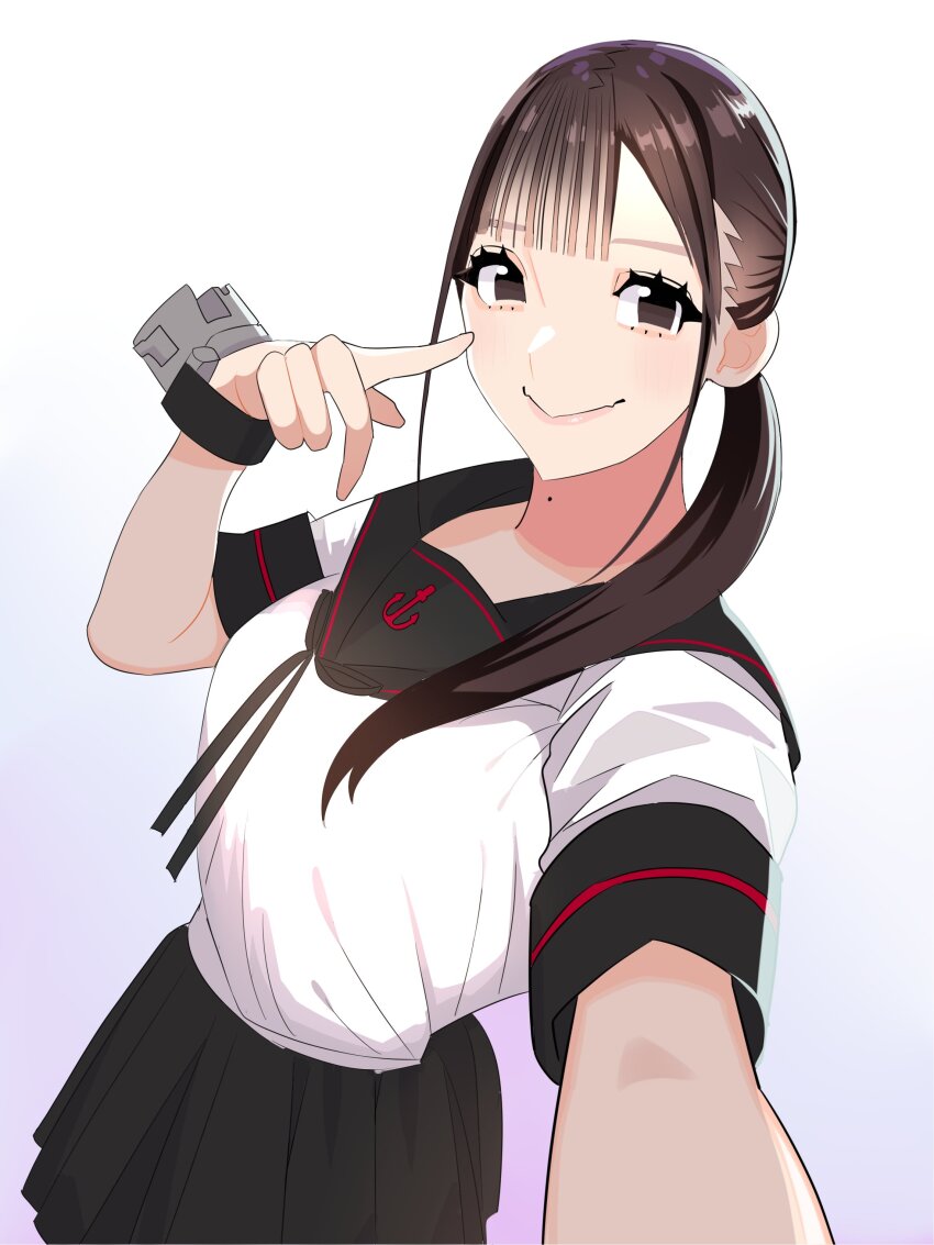 1girl, absurdres, ameya_shioichi, black_eyes, black_hair, black_sailor_collar, black_skirt, commentary_request