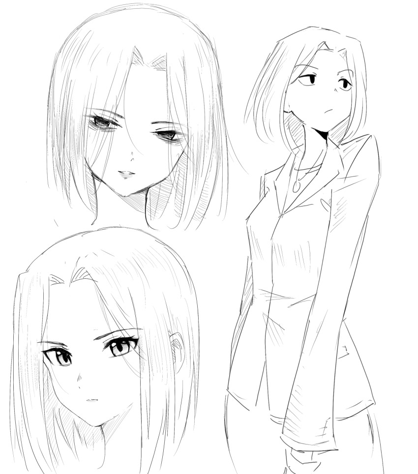 1girl, absurdres, bad_tag, bob_cut, chaos;head, commission, commissioner_upload, dress