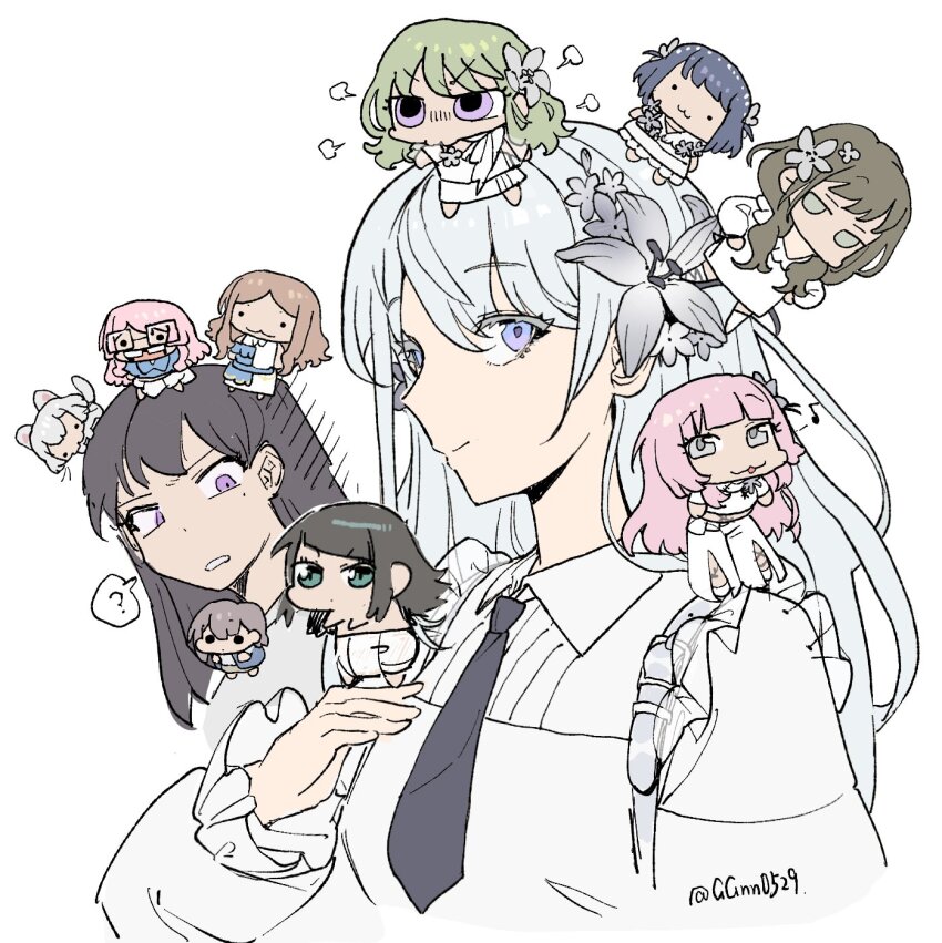 6+girls, :3, ?, animal_ears, bang_dream!, bang_dream!_it's_mygo!!!!!, bang_dream!_our_notes, black_hair