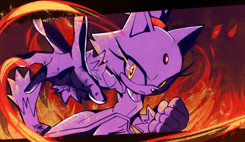 1girl, absurdres, animal_ears, artist_name, blaze_the_cat, cat_ears, cat_girl, cat_tail