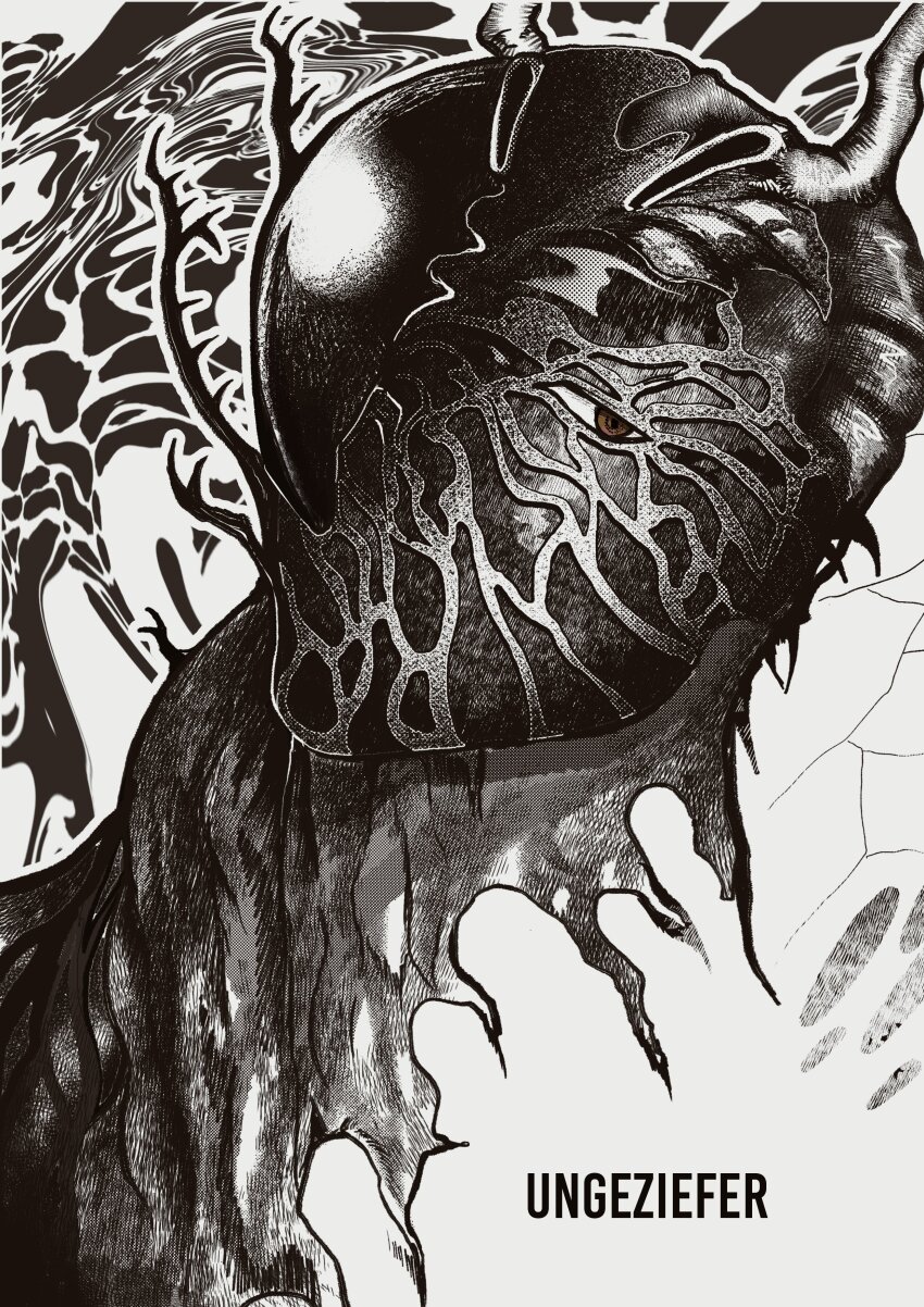 1boy, absurdres, antennae, compound_eyes, gregor_(project_moon), highres, horns, limbus_company