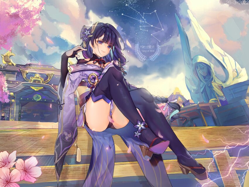 1girl, architecture, armor, artist_name, ass, ass_focus, blue_pupils, blunt_bangs