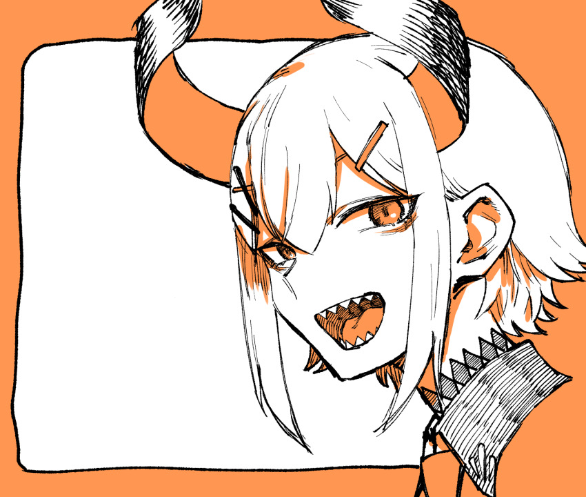 1girl, agusuke, horns, levi_elipha, levi_elipha_(1st_costume), looking_at_viewer, nijisanji, sharp_teeth