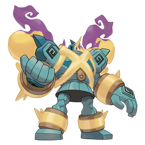 artist_request, full_body, gen_5_pokemon, golurk, mega_golurk, mega_pokemon, nintendo, official_art, pokemon, pokemon_(creature), pokemon_focus, pokemon_legends:_z-a, second-party_source, solo, standing, transparent_background