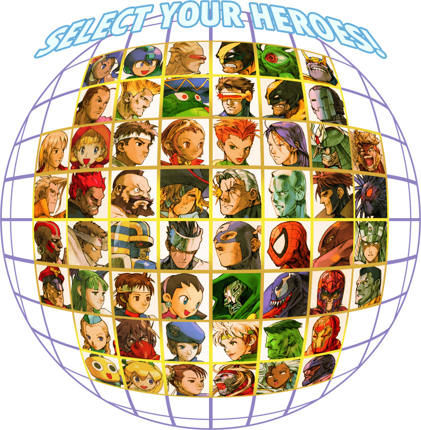 6+boys, 6+girls, 6+others, absurdres, akuma_(street_fighter), alien, amingo, anakaris