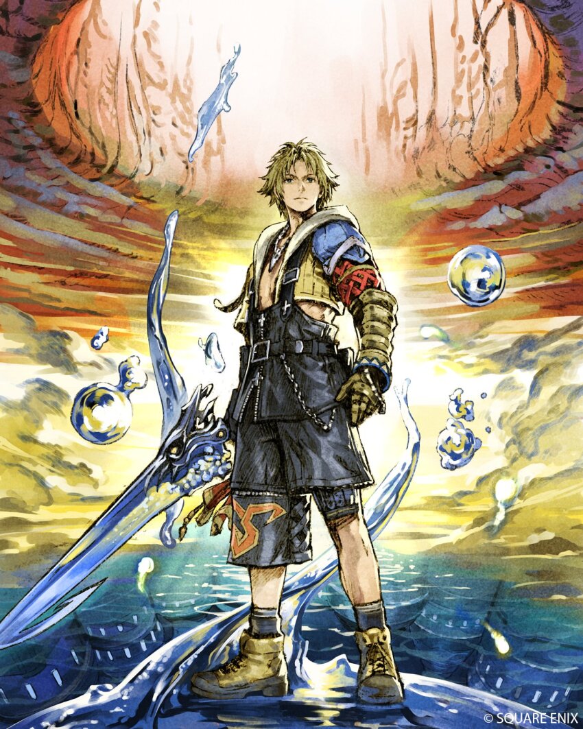 1boy, asymmetrical_legwear, belt, black_belt, black_overalls, black_socks, blonde_hair, boots