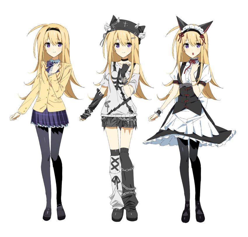 1girl, :o, absurdres, alion_9715, animal_ears, black_pantyhose, blazer, blonde_hair