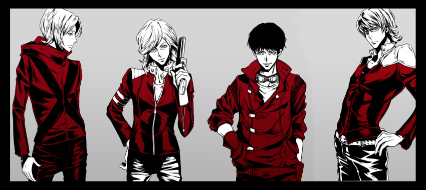 10s, 1980s_(style), 4boys, akira_(manga), atlus, bad_id, bad_pixiv_id, barnaby_brooks_jr.