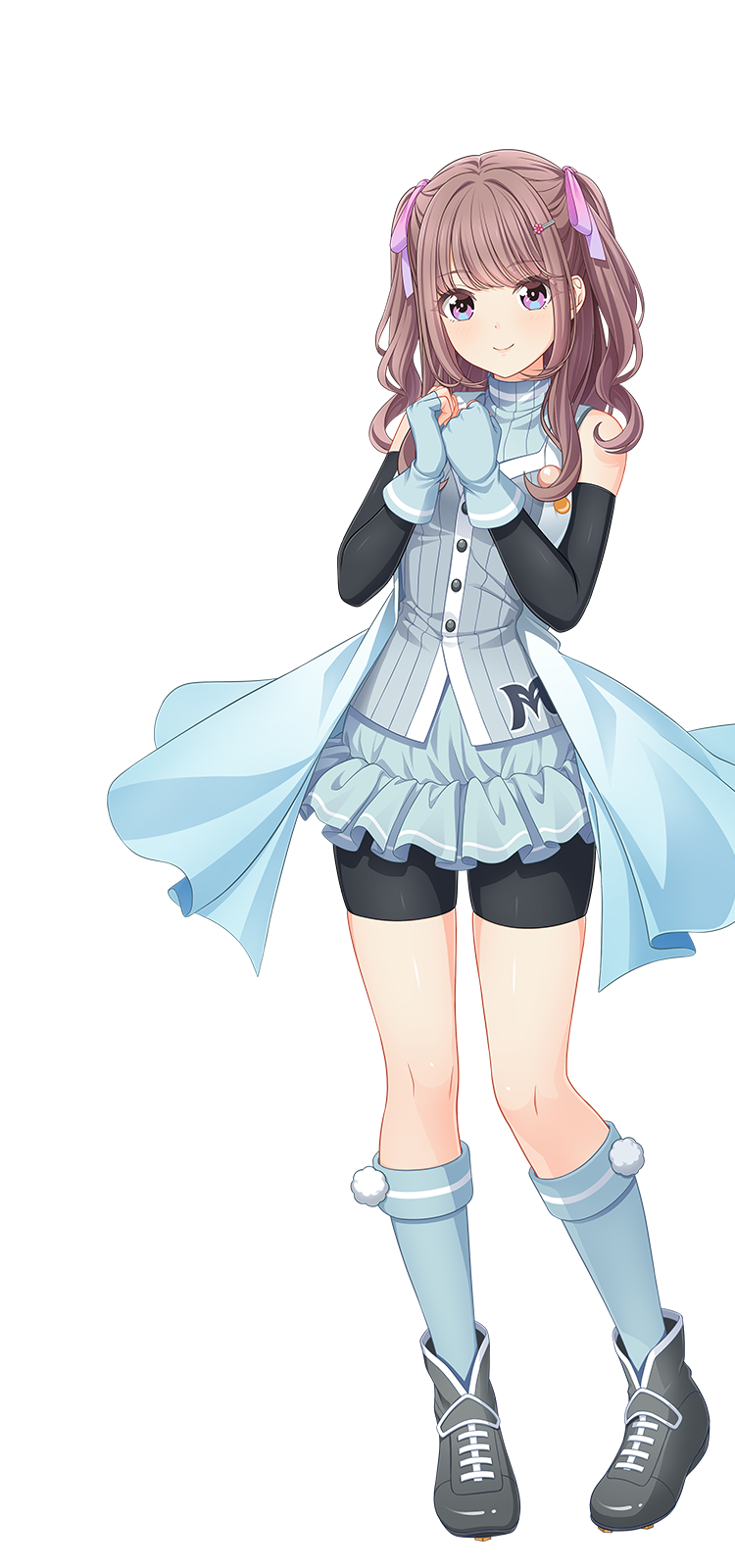 1girl, aqua_gloves, aqua_shirt, aqua_skirt, aqua_socks, artist_request, baseball_uniform, bike_shorts