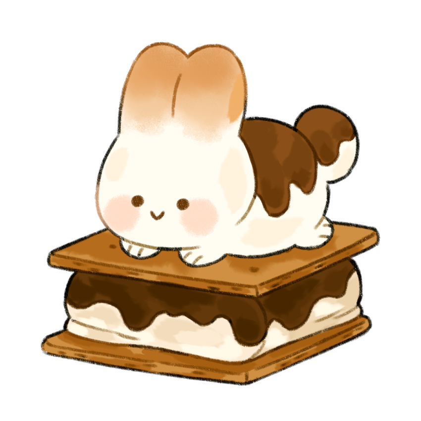 animal, animal_focus, blush, chocolate, closed_mouth, commentary, english_commentary, food