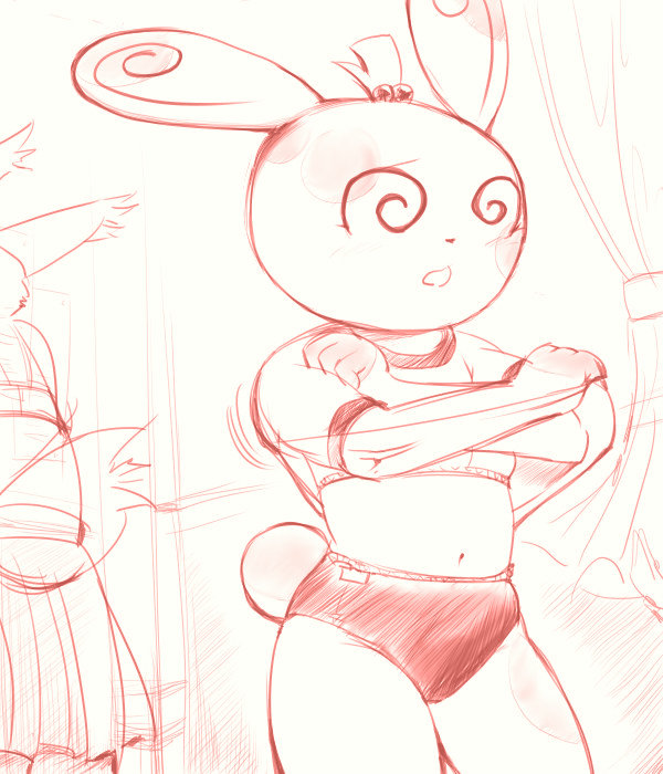 2girls, @_@, animal, animal_ears, bear, bear_ears, bear_girl, bear_tail, blush, bra, buruma, curtains, furry, g-sun, gen_3_pokemon, gym_uniform, hair_bobbles, hair_ornament, loli, mongoose, mongoose_ears, mongoose_girl, mongoose_tail, monochrome, multiple_girls, navel, nintendo, open_mouth, panda, panda_ears, panda_girl, panda_tail, pokemon, pokemon_(creature), polka_dot, removing_shirt, shirt, short_sleeves, sketch, skirt, spinda, standing, tail, topknot, underwear, undressing, zangoose