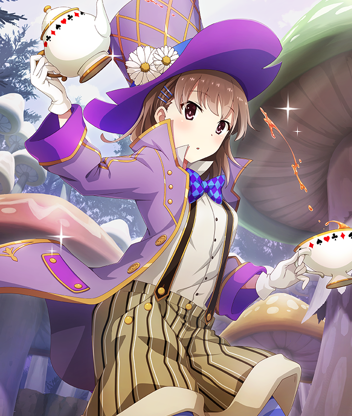 1girl, :o, alice's_adventures_in_wonderland, arm_up, blue_bow, blue_bowtie, blue_ribbon, blush