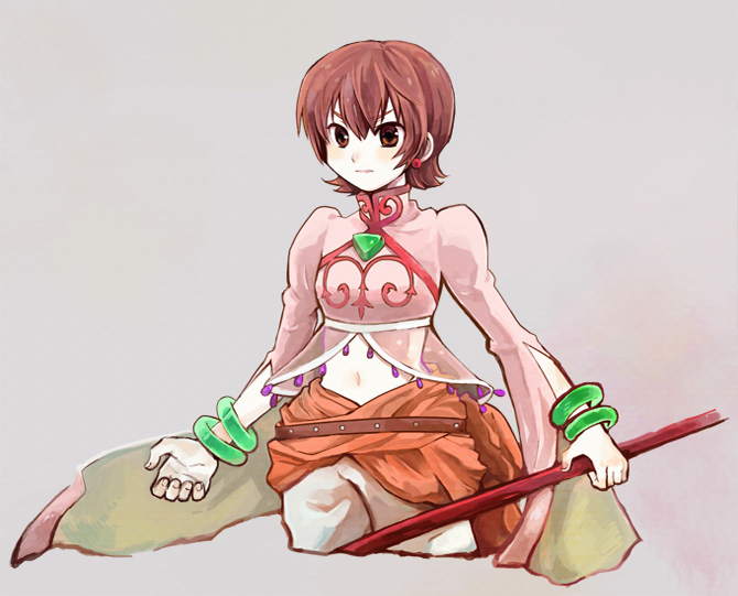 1girl, annie_barrs, bad_id, bad_pixiv_id, bracelet, brown_eyes, brown_hair, dorosousu