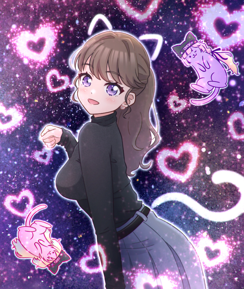 1girl, :d, akihitohappy, animal_ears, animalization, anyoji_hime, beanie, black_hat